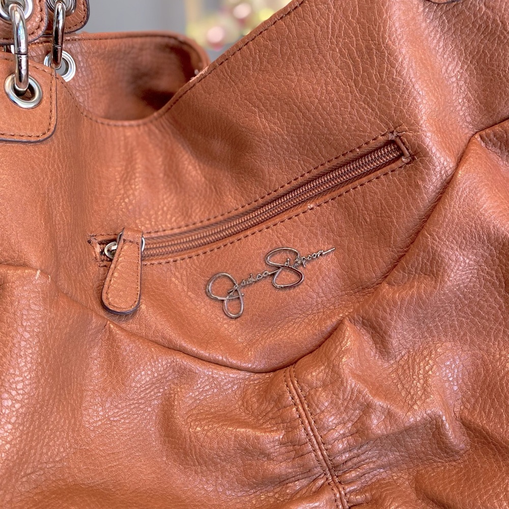 Jessica Simpson Faux Leather Brown Tote